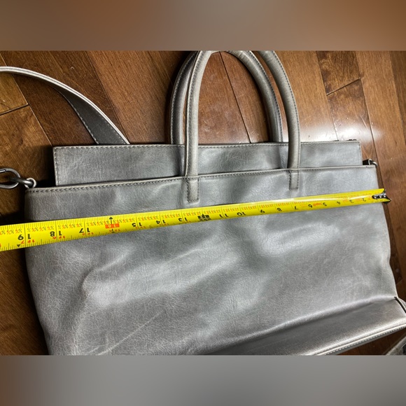 Matt & Nat Laptop Bag Vegan Purse Grey Large - Picture 13 of 16